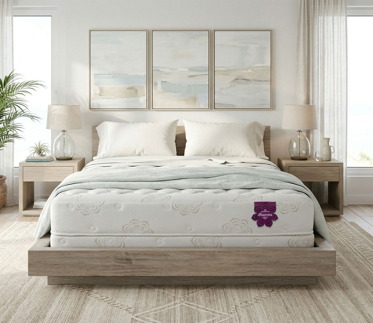 PranaSleep Dharma Classic Firm Mattress in Room scene