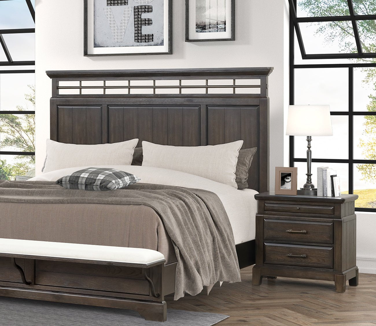 Bellamy Lane Panel Bed with Bench by Bernard Furniture Group