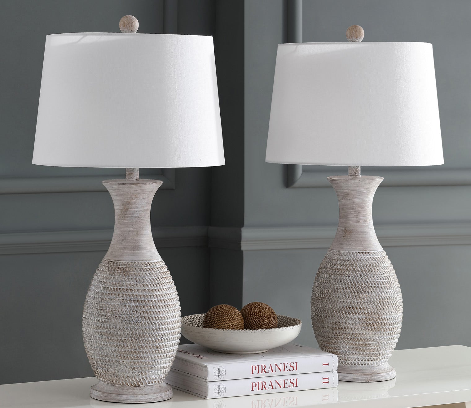 Bentlee Gray Table Lamp Set of 2 by Safavieh