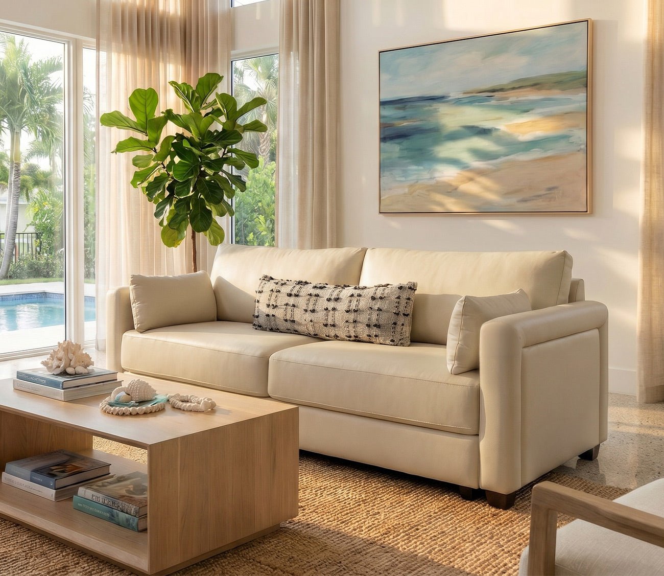 CM Home Amani Leather Sleeper Sofa by CM Home
