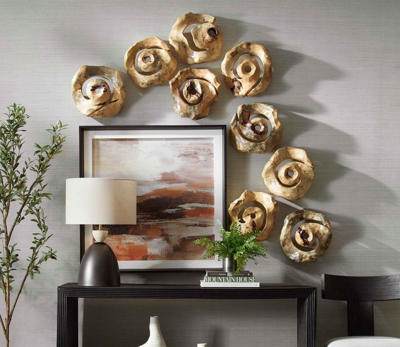 Corkscrew Wood Wall Décor, Set of 9 by Uttermost