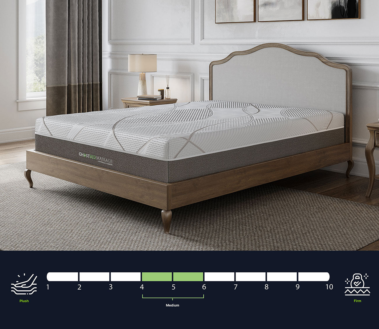 GhostBed Massage Foam Mattress medium comfort