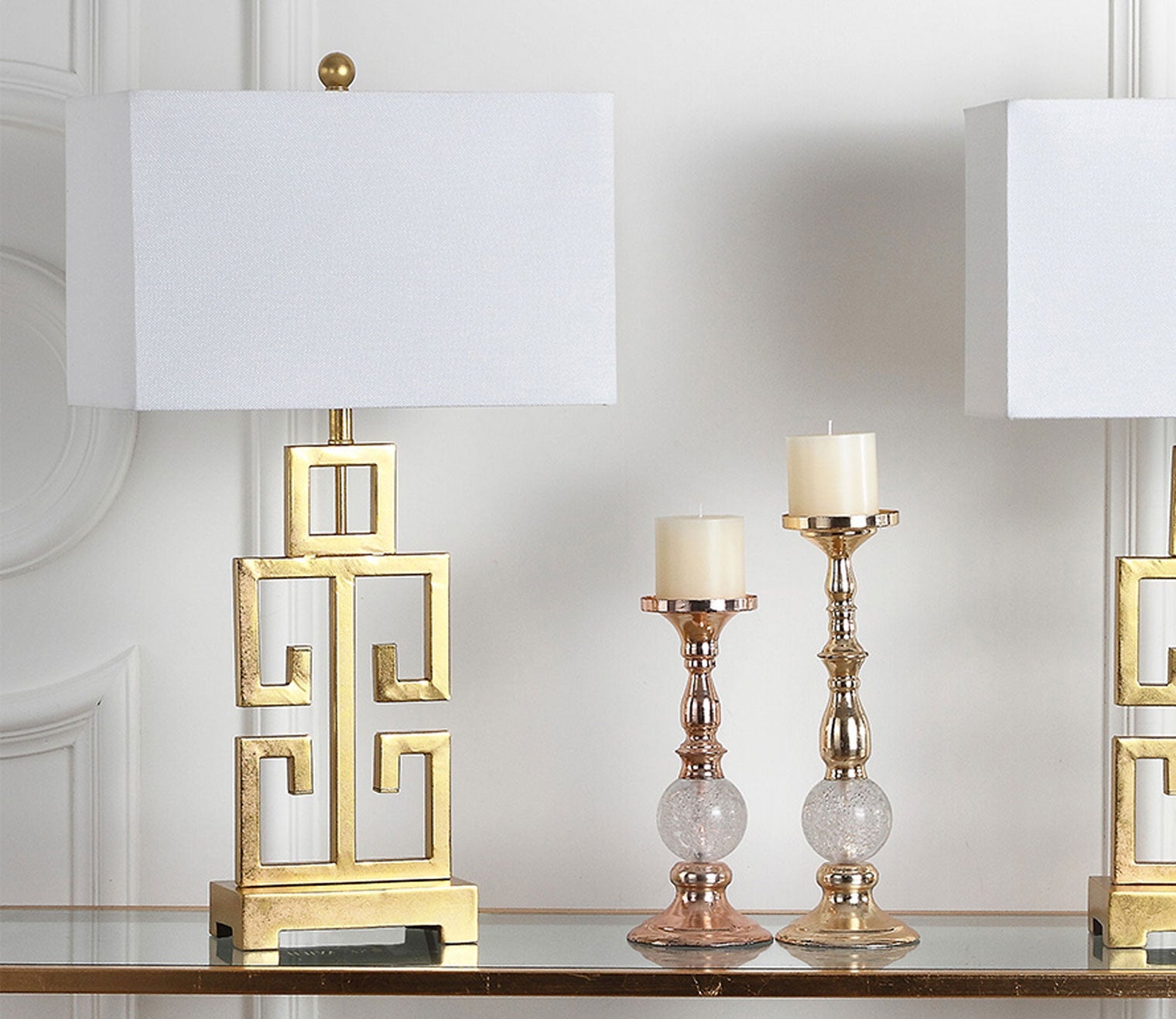 Greek Gold Key Table Lamp Set of 2 by Safavieh