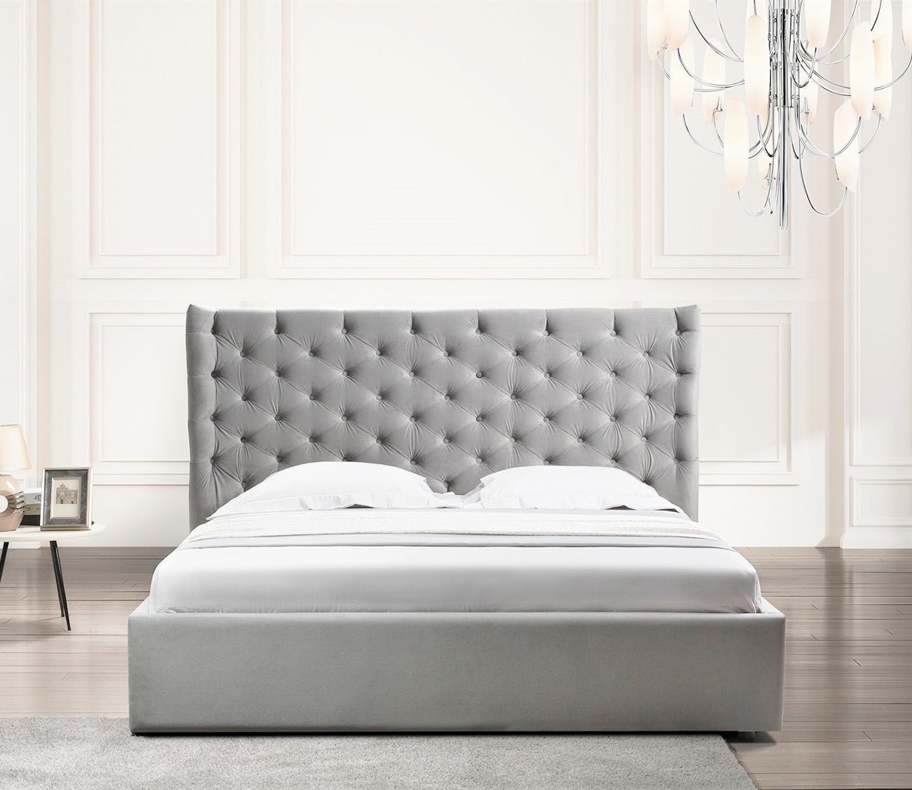 Parker Tufted Velvet Upholstered Storage Bed by Casa Bianca