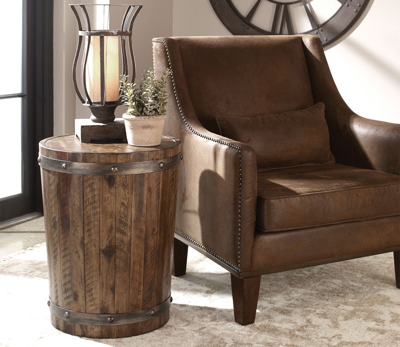 Ceylon Wine Barrel Side Table by Uttermost