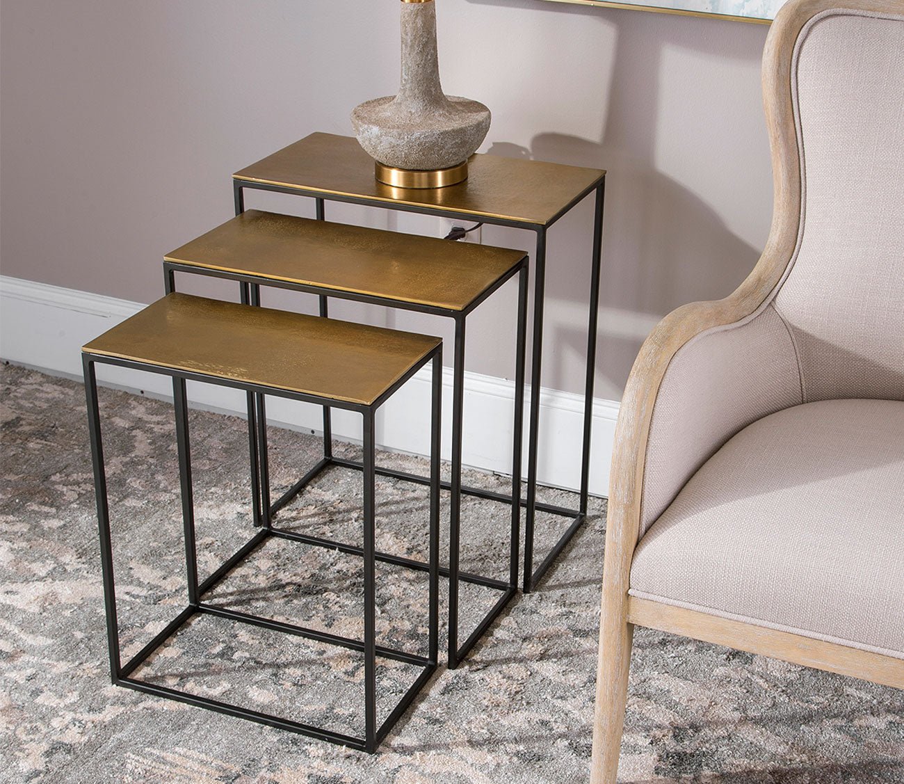 Coreene Gold Nesting Tables by Uttermost
