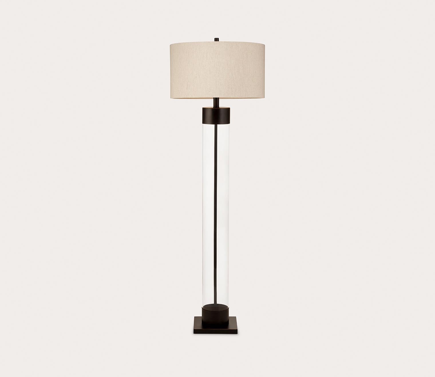 Haines Glass Floor Lamp by Bassett Mirror