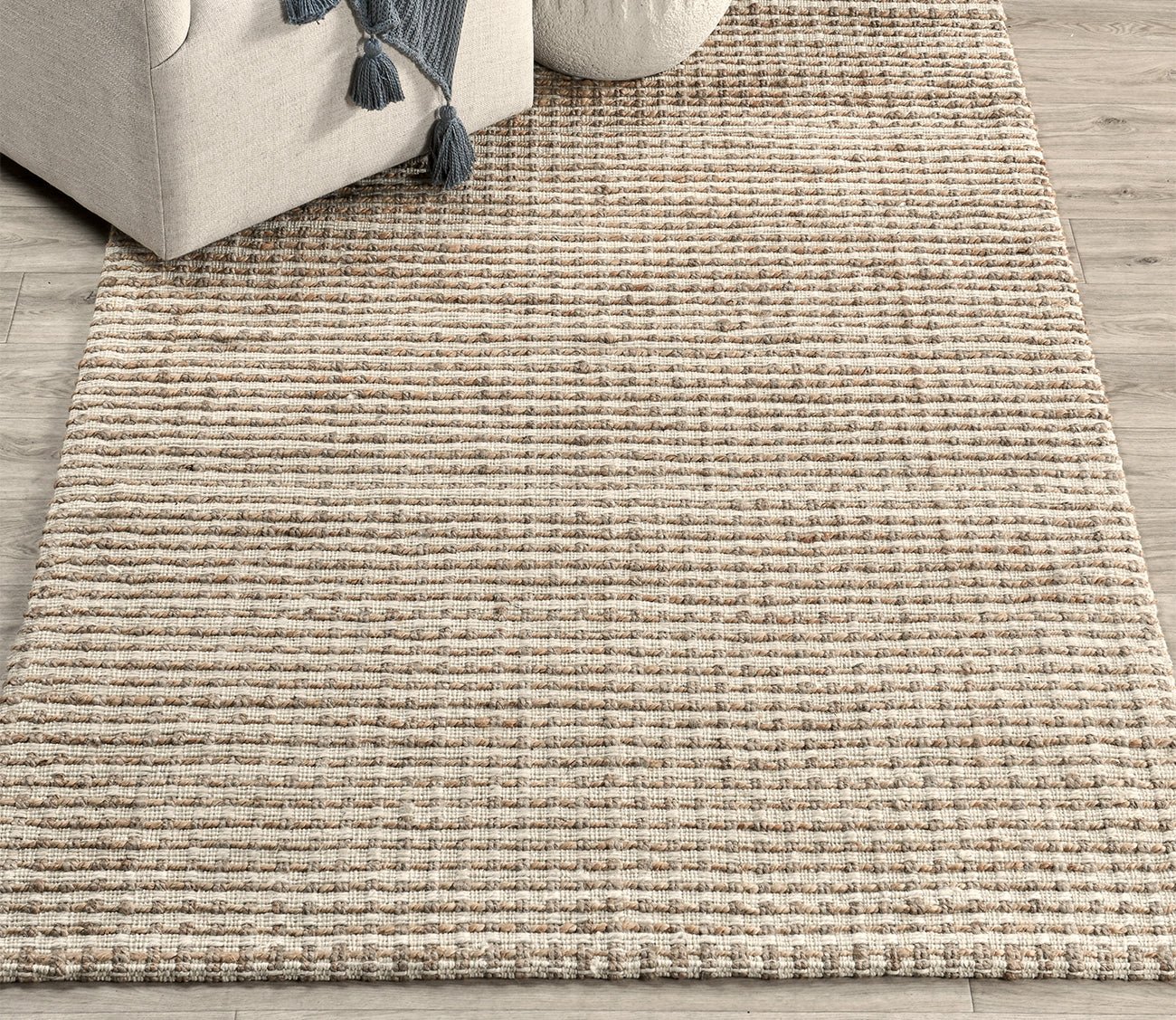 Huntington Jute Ivory Natural Area Rug by Villa by Classic Home