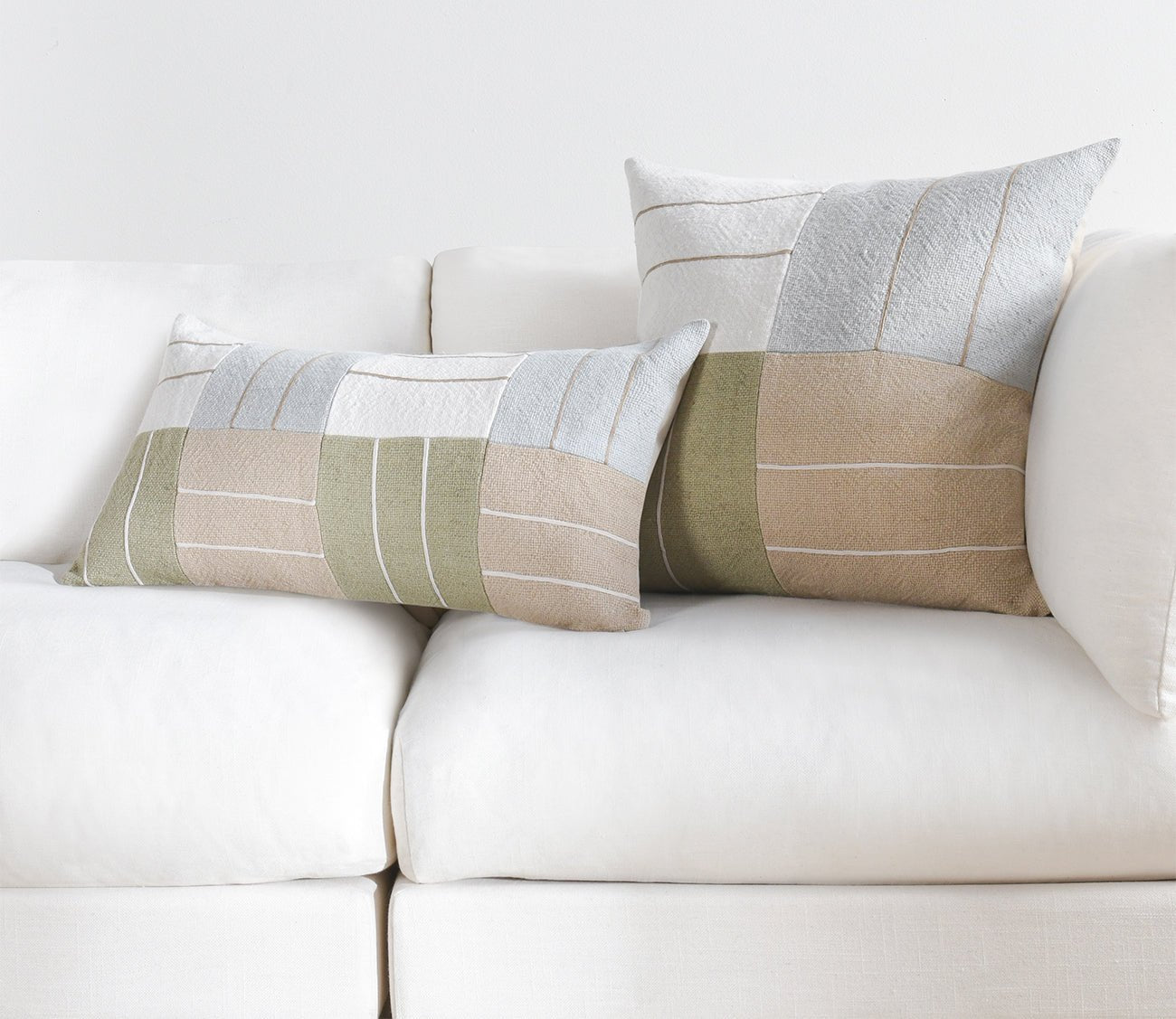 Niya Wheat Green Multi Throw Pillow by Villa by Classic Home