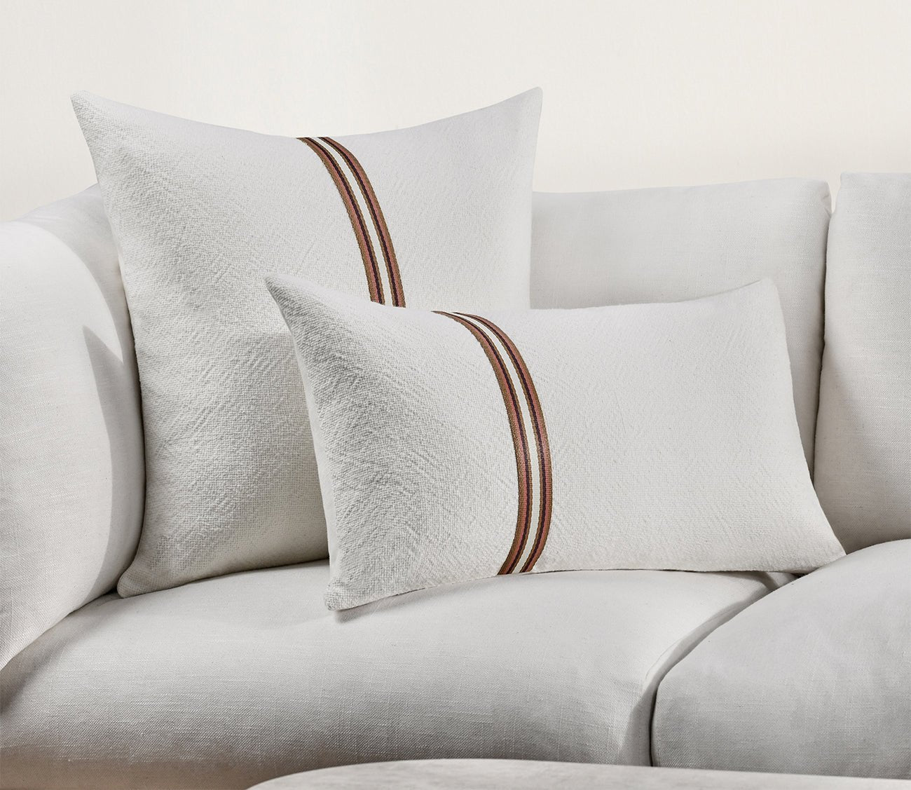 Ralph Ivory Sangria Red Throw Pillow by Villa by Classic Home