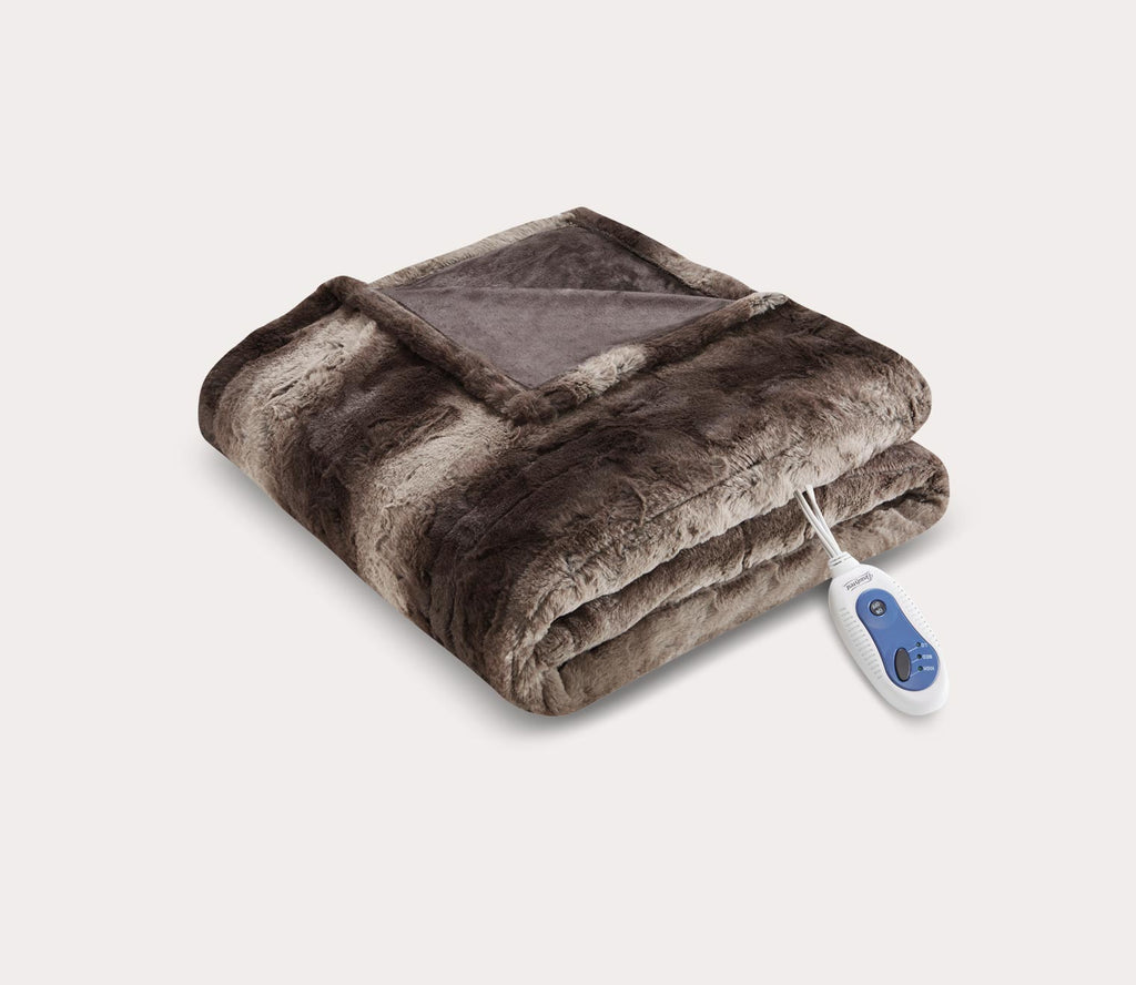 Zuri Oversized Heated Faux Fur Throw