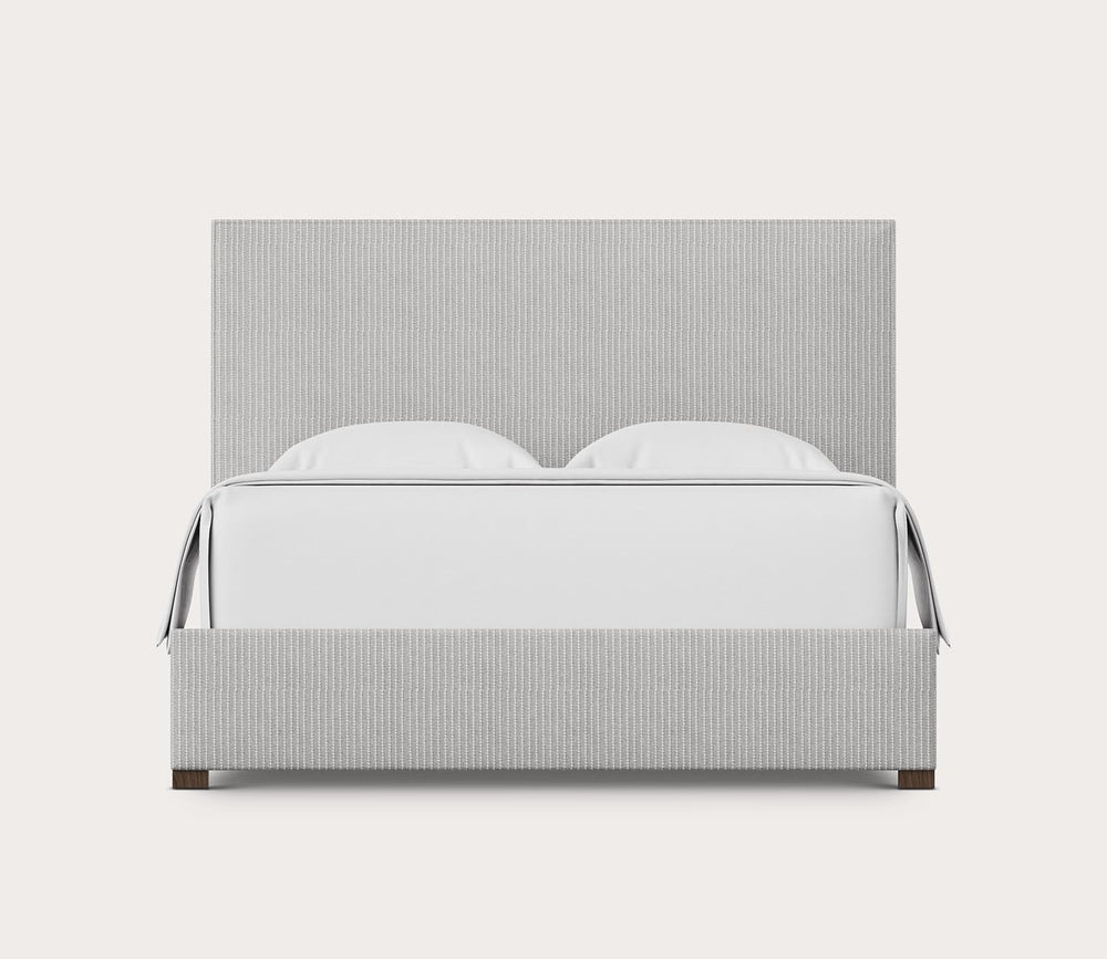 Amelia Upholstered Bed Silo - Grey Stripe