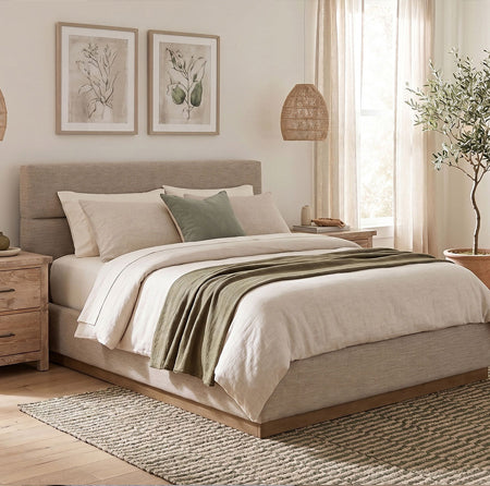 Bliss bed in Heather Fabric