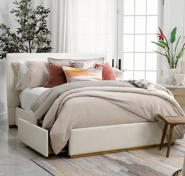 Bodhi Boucle Storage Bed