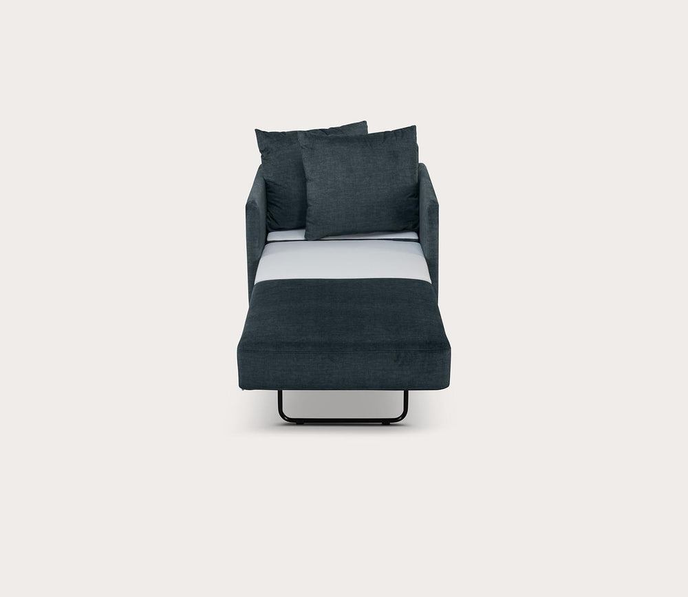  sofa bed with white cushion on a light gray background