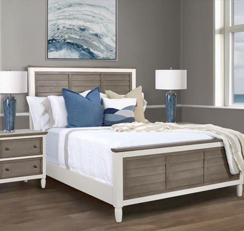 CM Home Delnoir Louvered Panel Bed