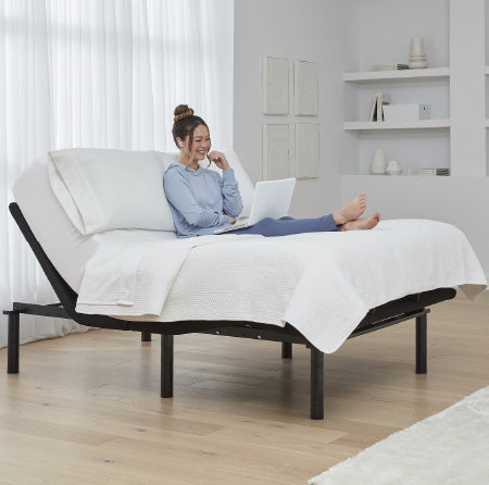 Girl working on adjustable bases