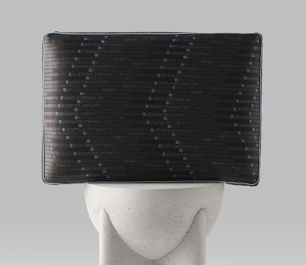 Hush Graph-Iced pillow - silo top view
