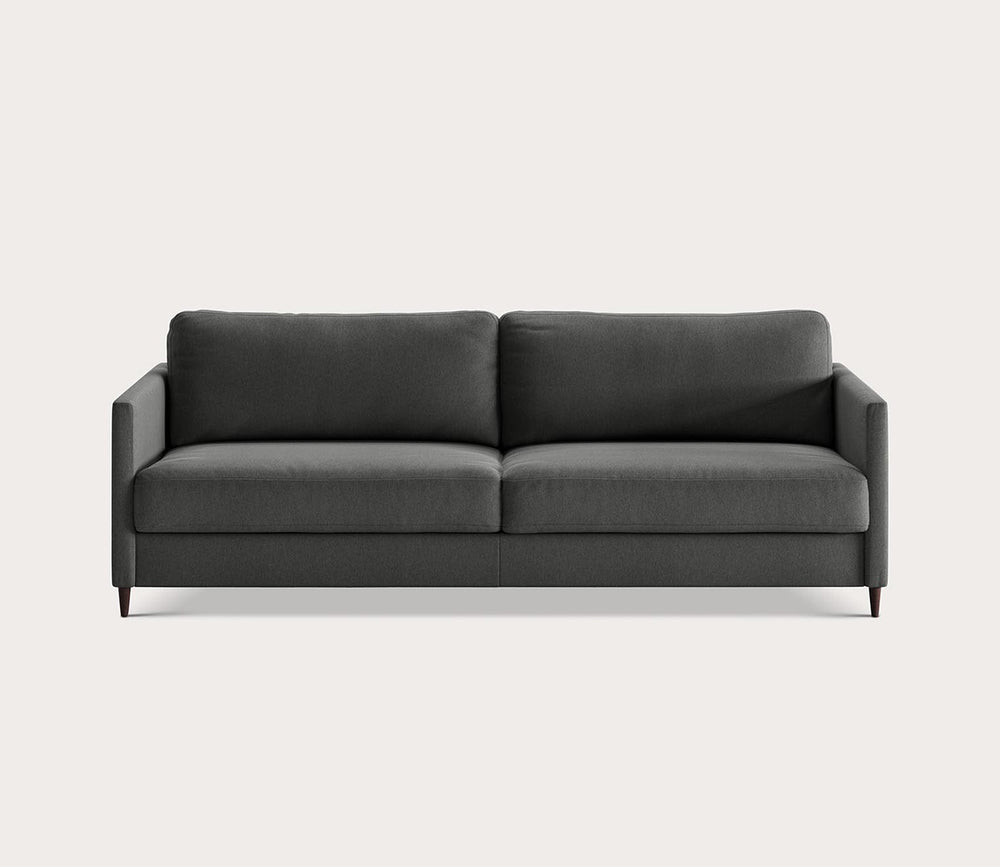 Gray sofa on a light gray background