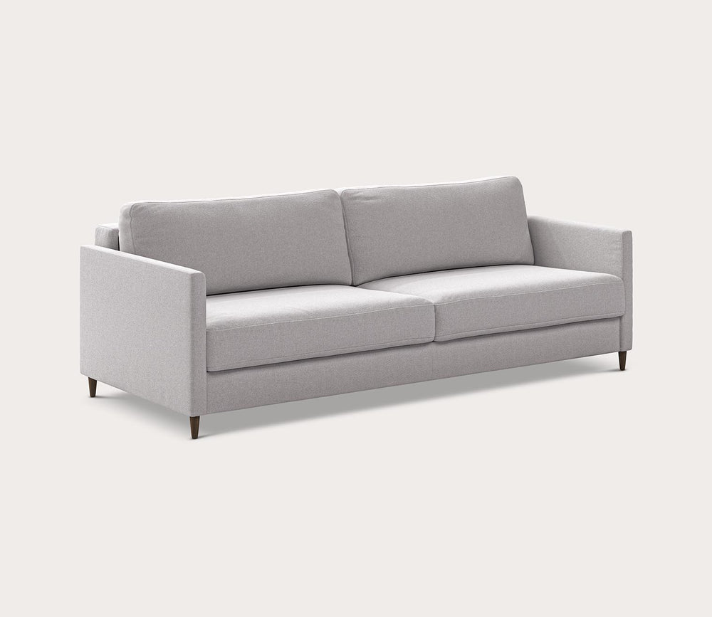 Gray sofa on a white background