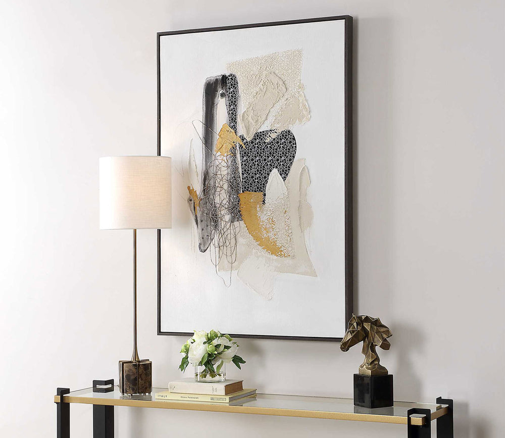 Scatter Hand Painted Canvas in a lifestyle setting - angled view
