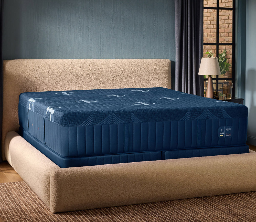 Room style image of Stearns & Foster Estate Medium Hybrid II Mattress - angled view