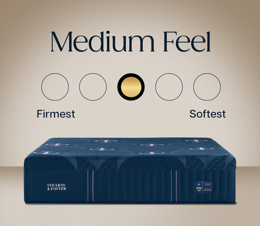 Stearns & Foster Legacy Medium Hybrid II Mattress - firmness scale
