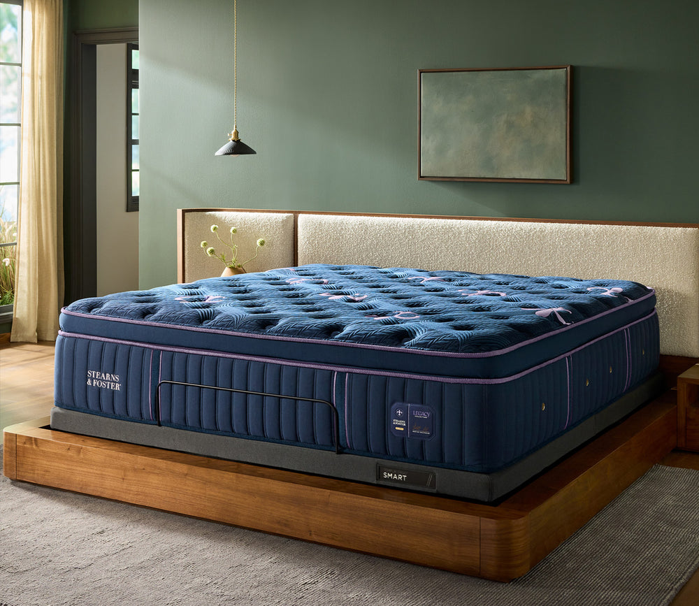 Room style of Stearns & Foster Legacy Medium Pillow Top II Mattress - angled view