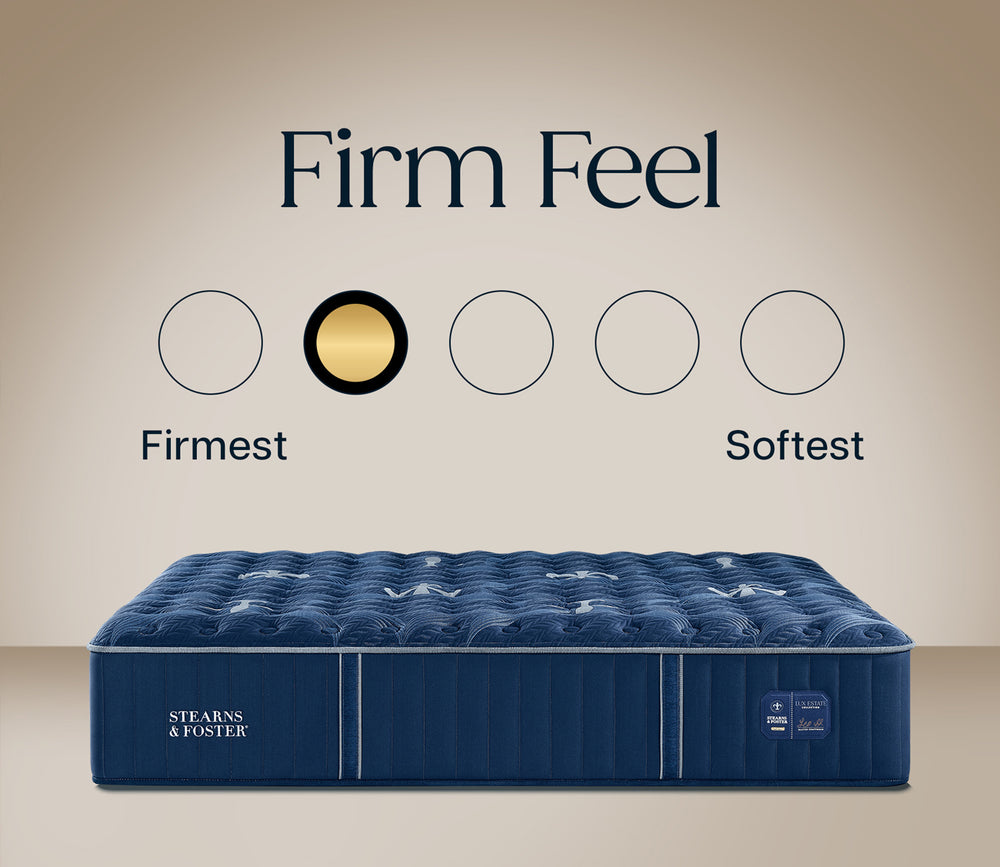 Room style image of Stearns & Foster Lux Estate Firm Tight Top II Mattress firmness scale - firm