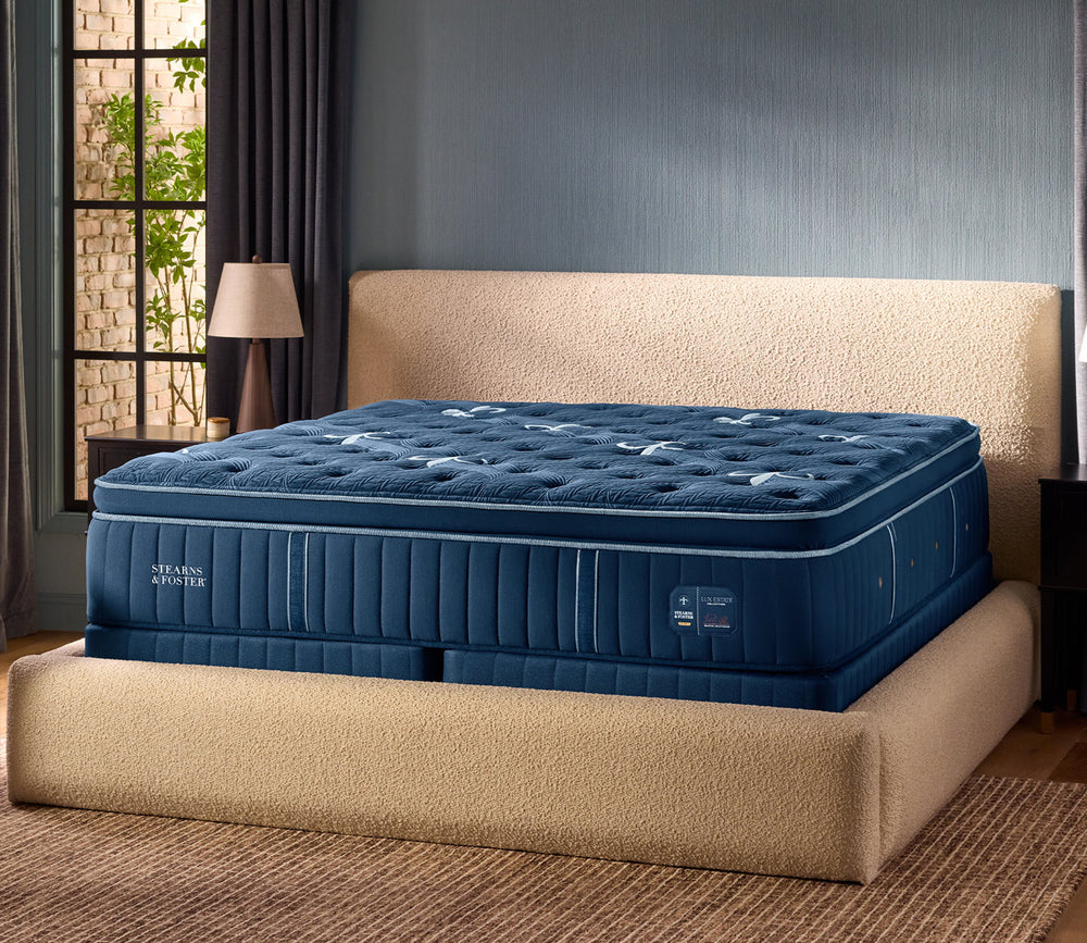 Room style image of Stearns & Foster Lux Estate Medium Pillow Top II Mattress - angled view