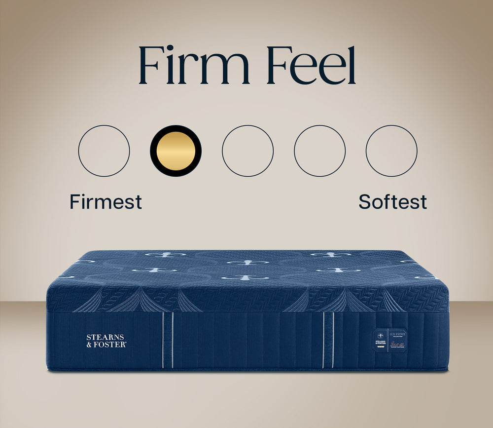  Stearns & Foster Lux Estate Firm Hybrid II Mattress firmness scale - firm