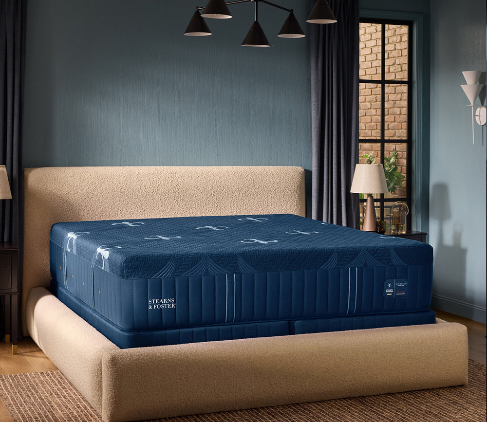 Room style image of Stearns & Foster Lux Estate Firm Hybrid II Mattress - angled view