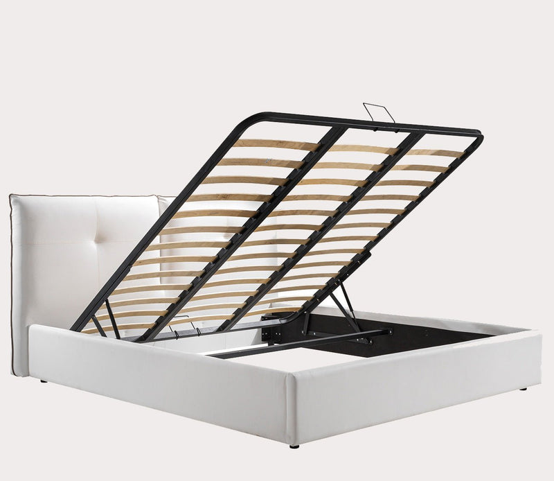 Aria Leather Upholstered Storage Bed - Image 5