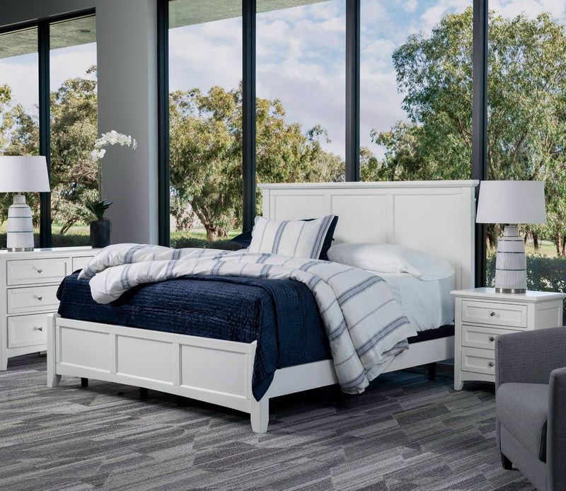 Vaughan Bassett Bonanza Mansion White Low Profile Panel Bed - Image 1