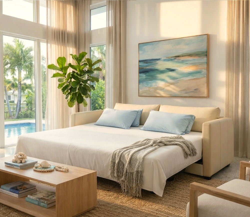 CM Home Amani Leather Sleeper Sofa by CM Home