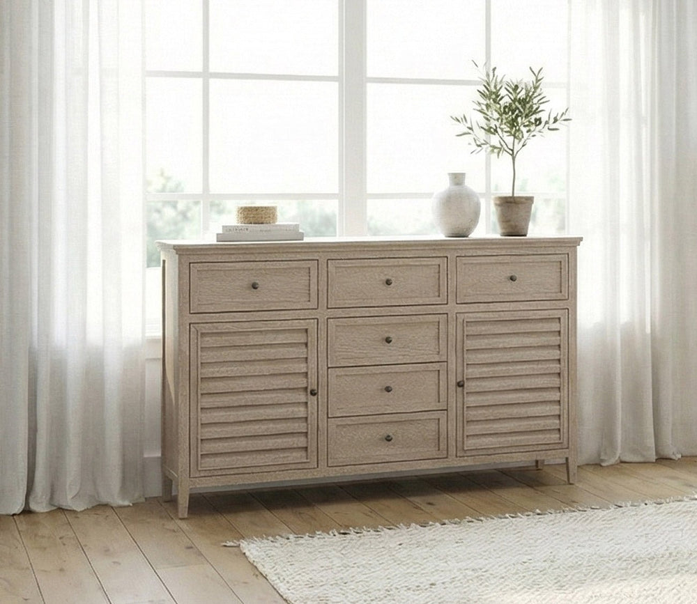 Lifestyle image of CM Home Carson Dresser in driftwood