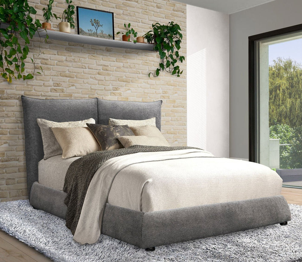 CM Home Cumulus Sherpa Fabric Upholstered Bed by CM Home