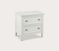 CM Home Delnoir 2-Drawer Nightstand - White / One Nightstand