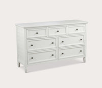 CM Home Delnoir 7-Drawer Wide Dresser - White