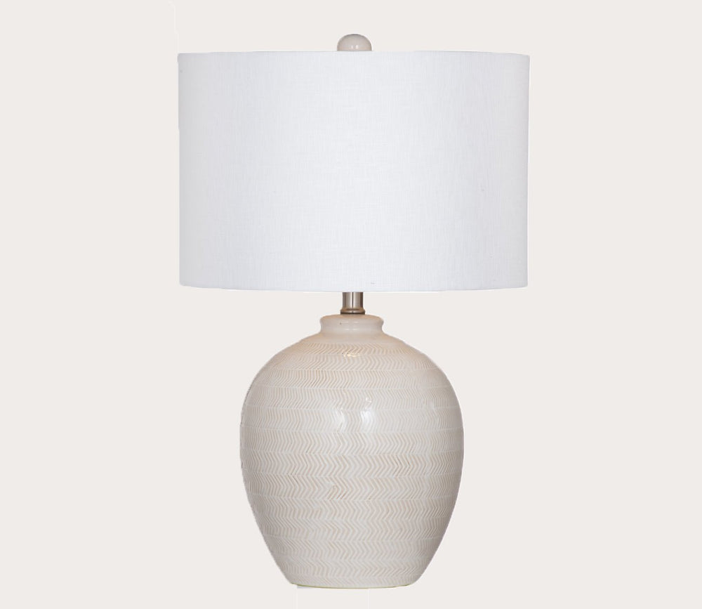 Ellen White Table Lamp by Bassett Mirror