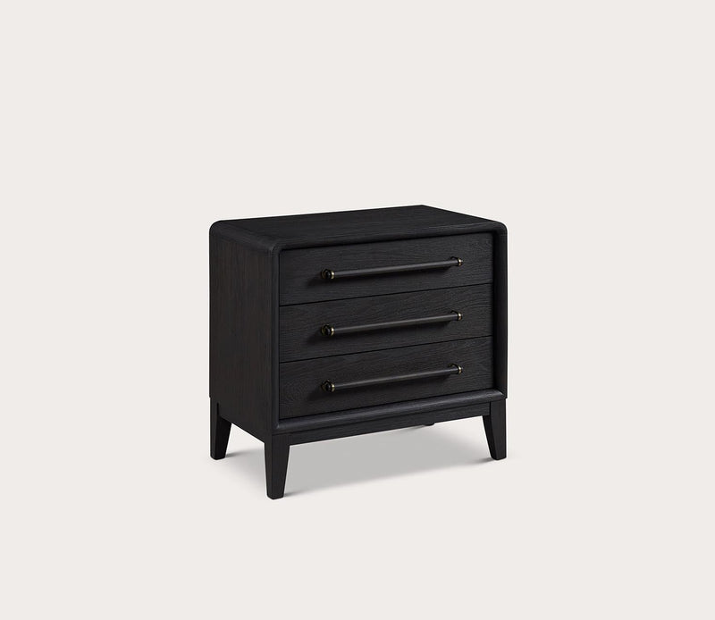 Elure Wood 3-Drawer Nightstand - Image 2