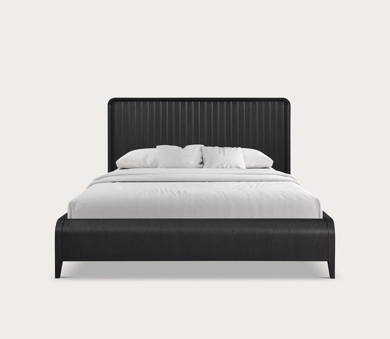 Elure Wood Waterfall Panel Bed - Image 3