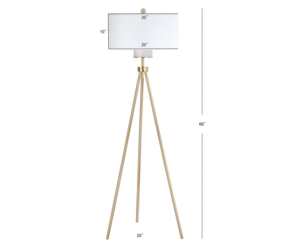 Enrica Tripod Gold Floor Lamp by Safavieh