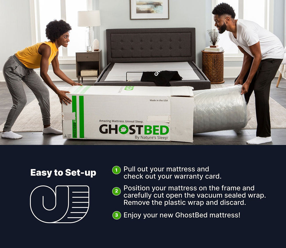 GhostBed Massage Foam Mattress in a box