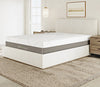 GhostBed Massage Hybrid Mattress in a bedroom featured with an upholstered bed