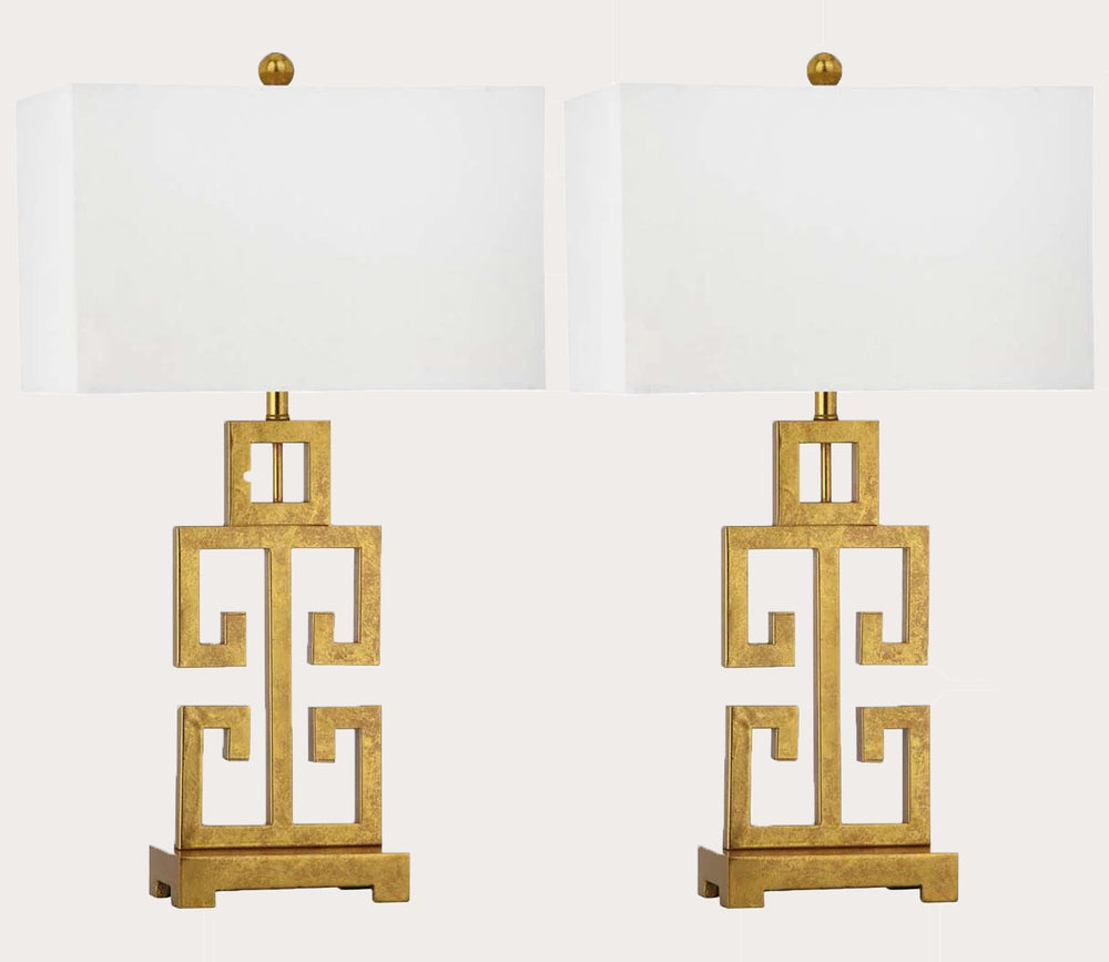 Greek Gold Key Table Lamp Set of 2 by Safavieh