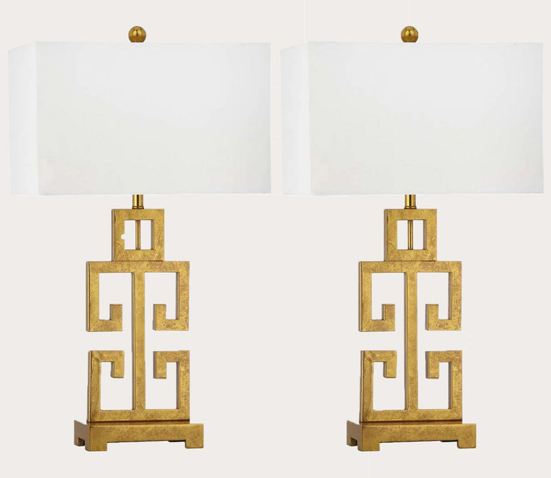 Greek Gold Key Table Lamp Set of 2 - Image 3