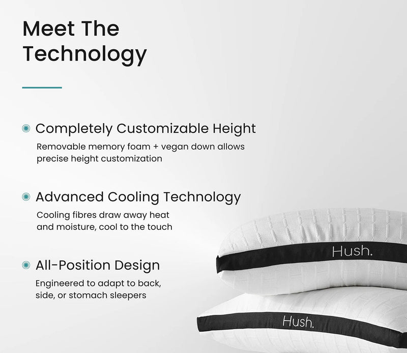 Hush Cooling Adjustable Hybrid Pillow - Image 2