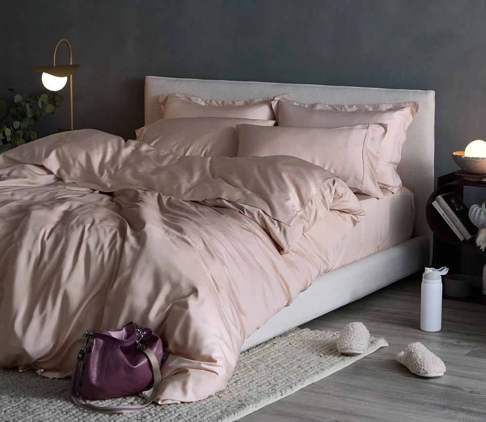 Hush Iced Cooling Sheet Set in blossom, bedroom scene