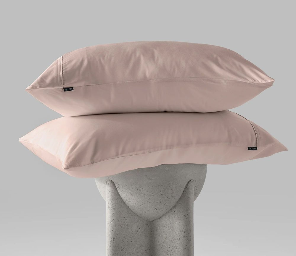 Hush Iced Pillowcase Set by Hush Blankets, in blossom, silo